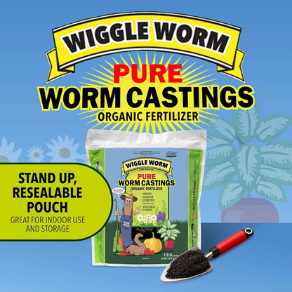 Worm Castings Fertilizer in 4.5lb Resealable Zipper Pouch