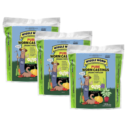 Worm Castings Fertilizer in 4.5lb Resealable Zipper Pouch
